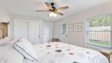 2 bedrooms, iron/ironing board, travel crib, WiFi