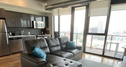Downtown luxury 1 bedroom sleeps 3 wifi and laundry