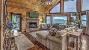TV, fireplace, video games