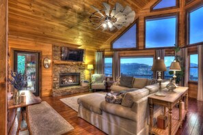 TV, fireplace, video games