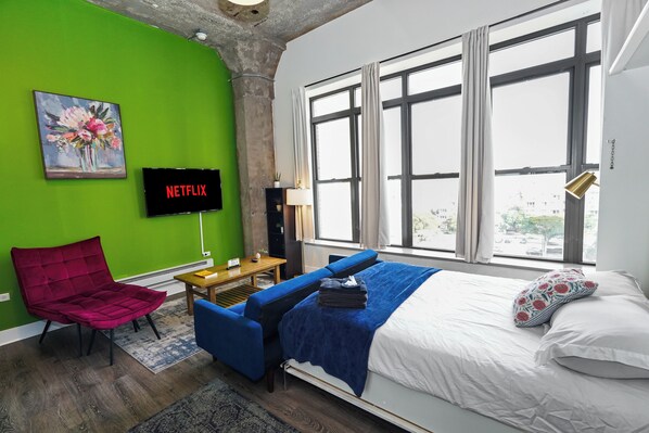 1 bedroom, iron/ironing board, travel crib, free WiFi