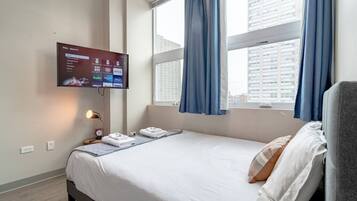2 bedrooms, iron/ironing board, travel crib, free WiFi