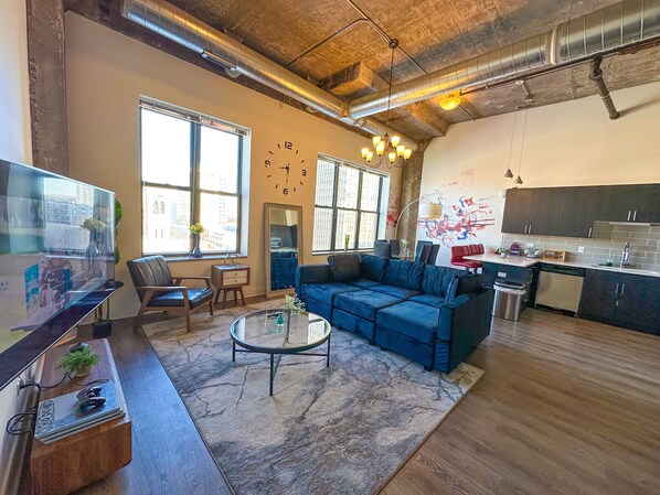 Smart TV, video games, foosball, books