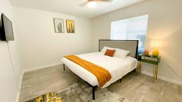 2 bedrooms, iron/ironing board, travel crib, free WiFi