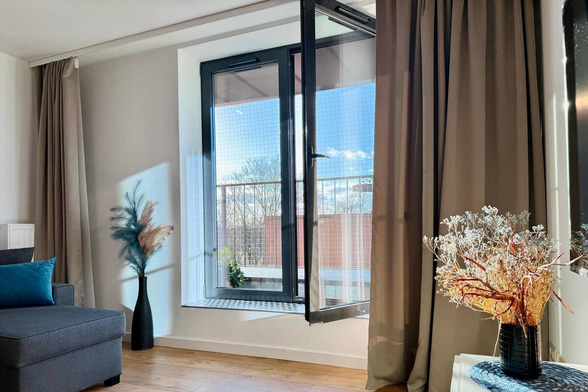 Căn hộ Deluxe | 1 phòng ngủ, bộ đồ giường kháng dị ứng, bàn