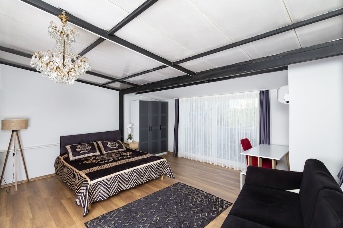 Deluxe studio | 1 slaapkamer, lakens van Egyptisch katoen, luxe beddengoed, een minibar