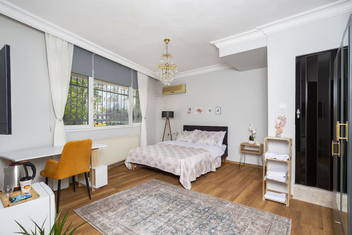 Familiekamer | 1 slaapkamer, lakens van Egyptisch katoen, luxe beddengoed, een minibar