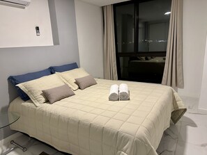 2 bedrooms, desk, soundproofing, iron/ironing board