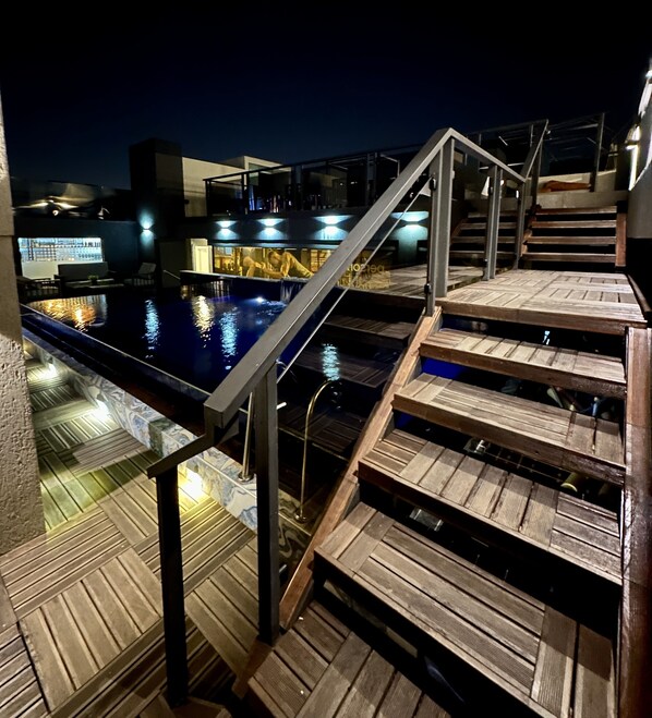 A heated pool