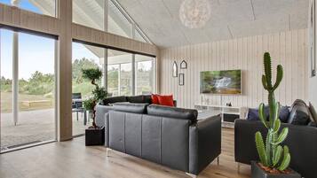 TV, fireplace, DVD player, table football