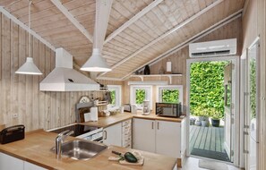 Geladeira, fogão, lava-louças, cafeteira/chaleira