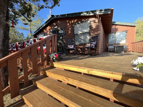 Mistletoe Cabin w/Fenced Yard, Jacuzzi & Fire Pit
