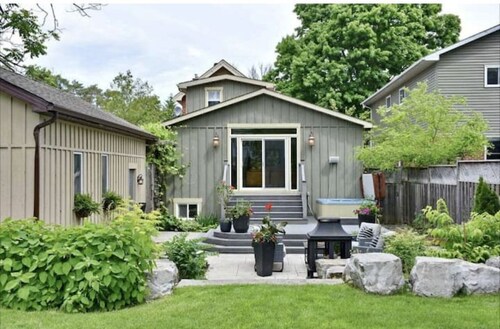 Basement apartment with hot tub