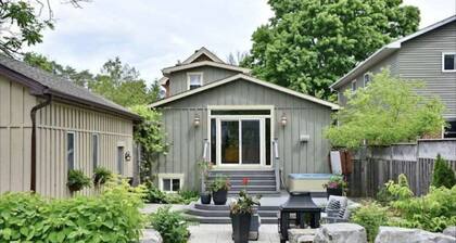 Basement apartment with hot tub