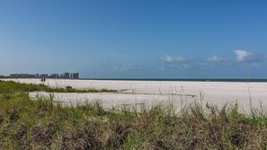 On the beach, beach towels