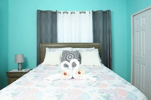 1 bedroom, in-room safe, iron/ironing board, travel cot