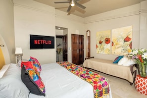 2 bedrooms, iron/ironing board, WiFi, bed sheets