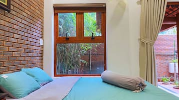 Kamar Deluks, 2 Tempat Tidur Queen | Kedap suara, setrika/meja setrika, Wi-Fi gratis, dan seprai linen