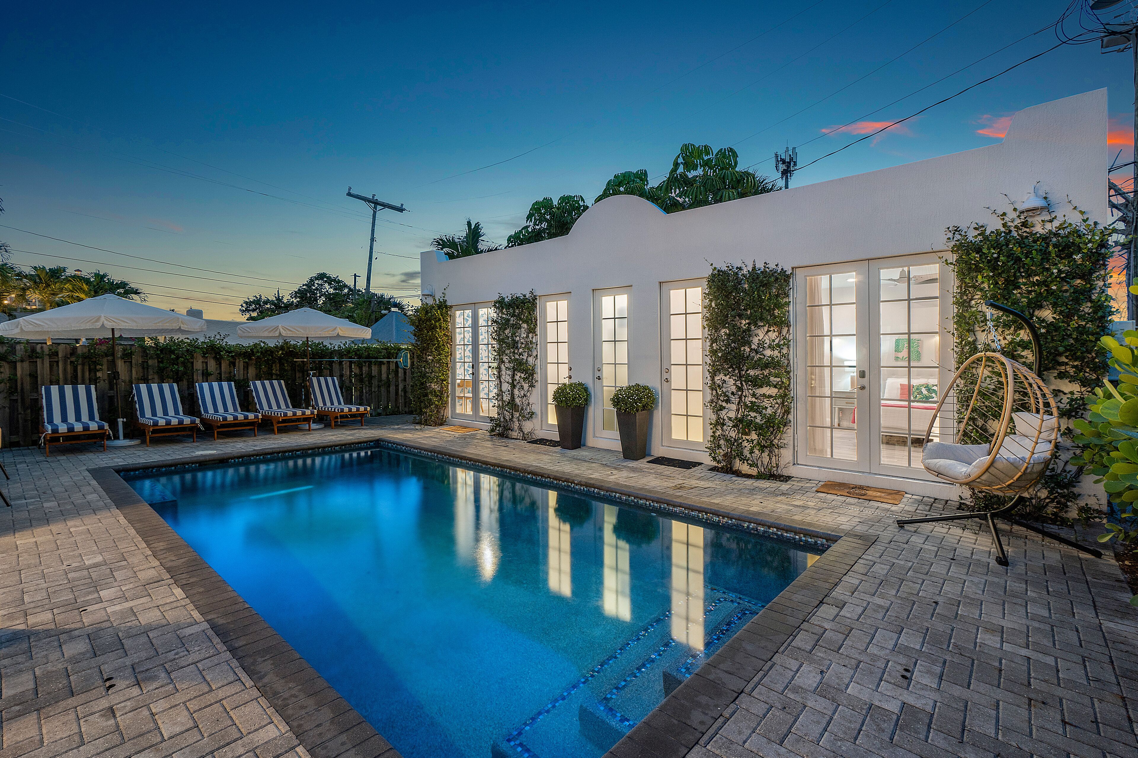 Outdoor pool, a heated pool