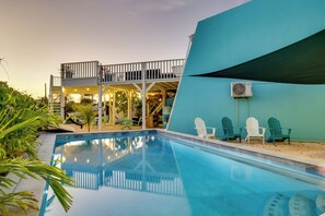 Outdoor pool - Your Bonaire Escape: 2BR Pool House at Bachelors Beach (Kralendijk / Belnem)
