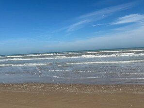 Plage à proximité, chaises longues, serviettes de plage