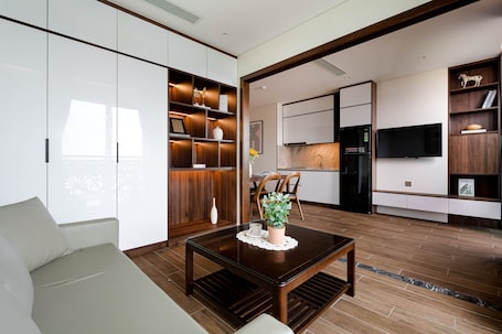 Deluxe Apartment | Living area. MK Riverside Apartment By Haviland