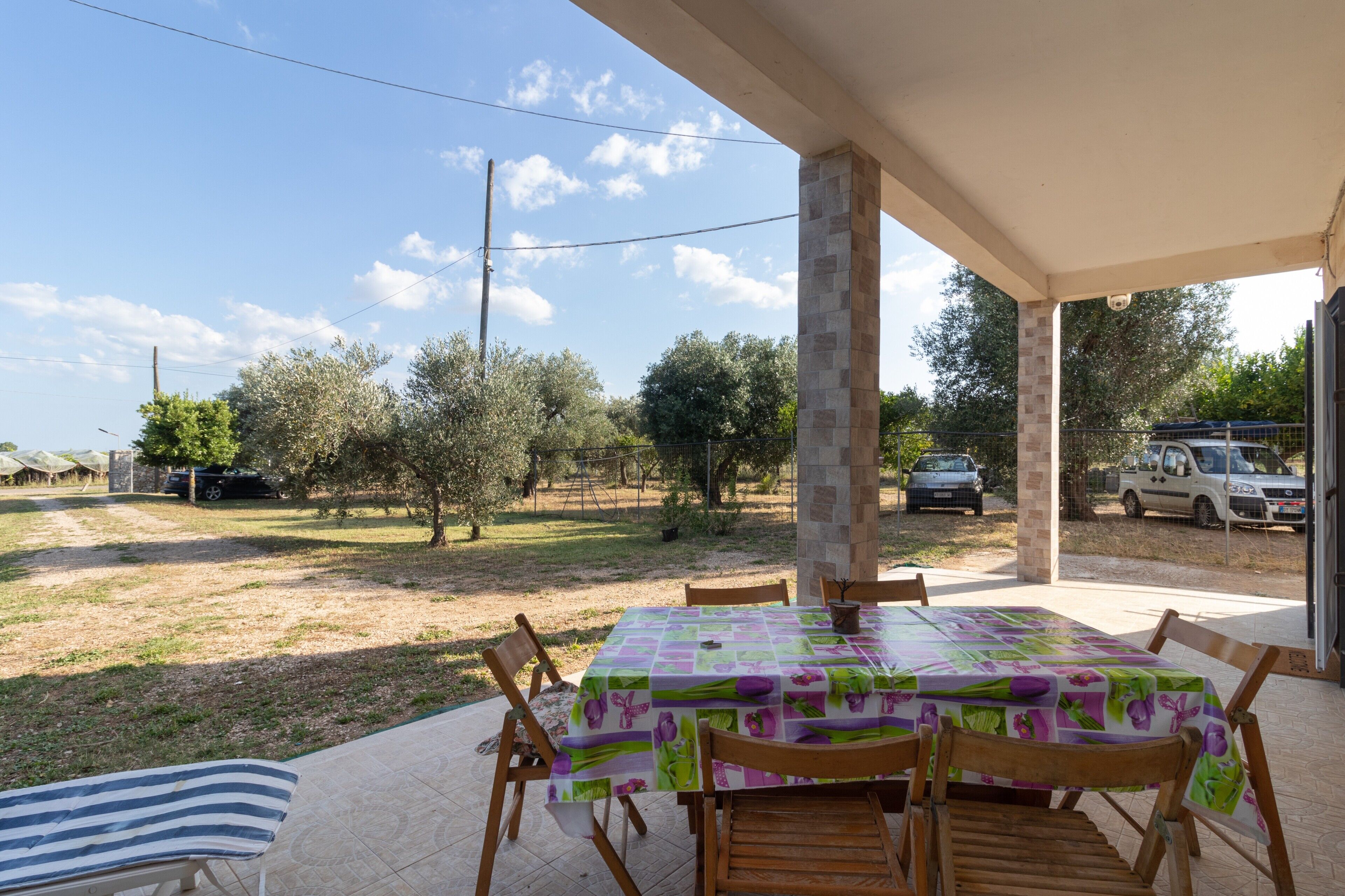 屋外ダイニングエリア