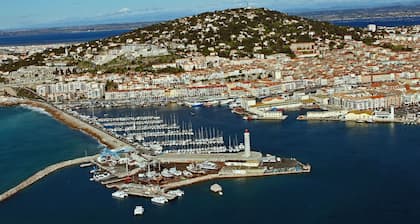 Appartement pour 4 en bord de mer Ă SĂšte avec parking privatif