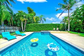 Outdoor pool, a heated pool