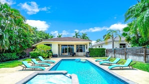 Outdoor pool, a heated pool