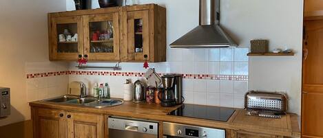 Fridge, oven, stovetop, dishwasher