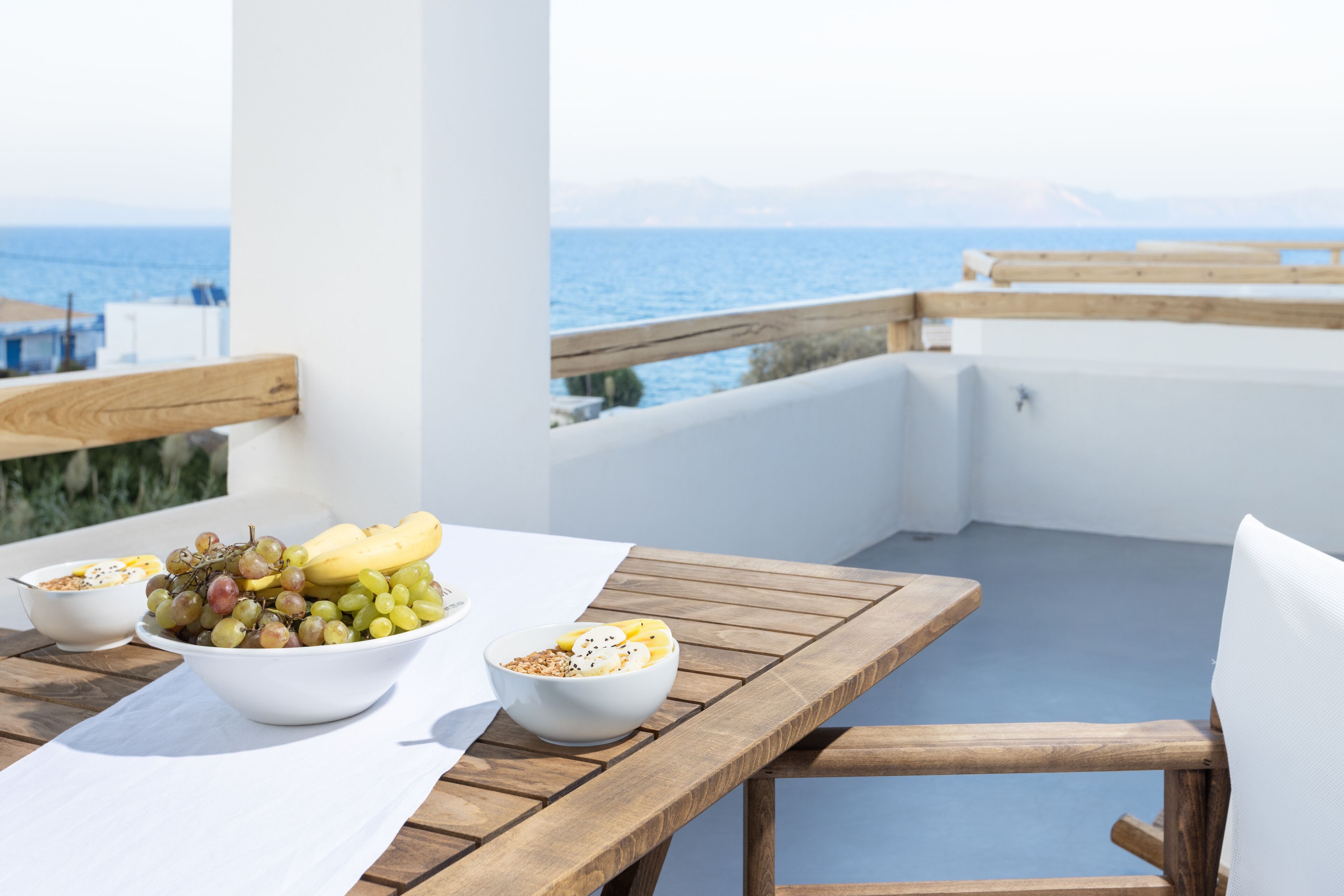 Apartamento, 2 quartos, vista para o mar | Terraço/pátio