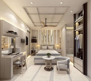 Deluxe Pool Access | Free minibar, in-room safe, individually decorated