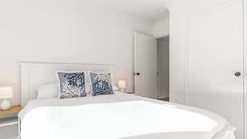 3 bedrooms, desk, iron/ironing board, bed sheets