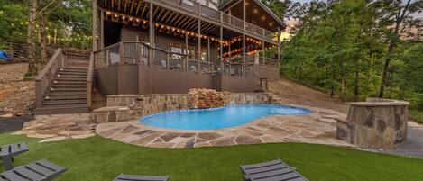 A heated pool