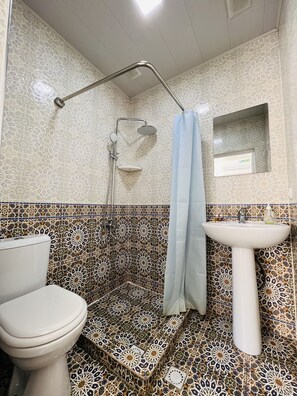 Standard Double Room | Bathroom | Hair dryer, slippers, towels - AL-MOTRUDIY (Samarkand)