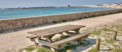 Vlak bij het strand