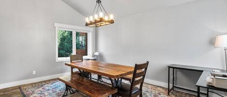 Dining Room also has a designated workspace