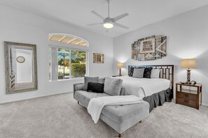 2 bedrooms, desk, iron/ironing board, travel crib