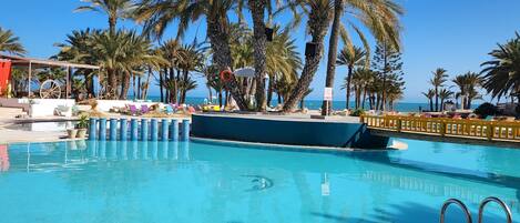 Indoor pool, seasonal outdoor pool