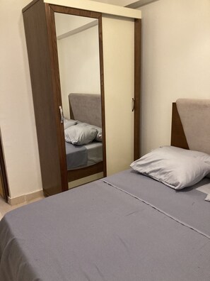 1 bedroom, iron/ironing board, bed sheets