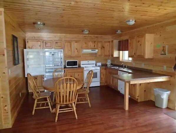 Fridge, microwave, dishwasher, toaster