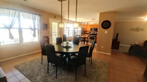 Dining - Tranquil & peaceful yet close to so much.  Pet Friendly.  Spacious inside & out. (Rio Rancho)