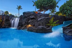 Outdoor pool, a heated pool