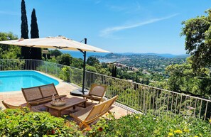 Een verwarmd zwembad