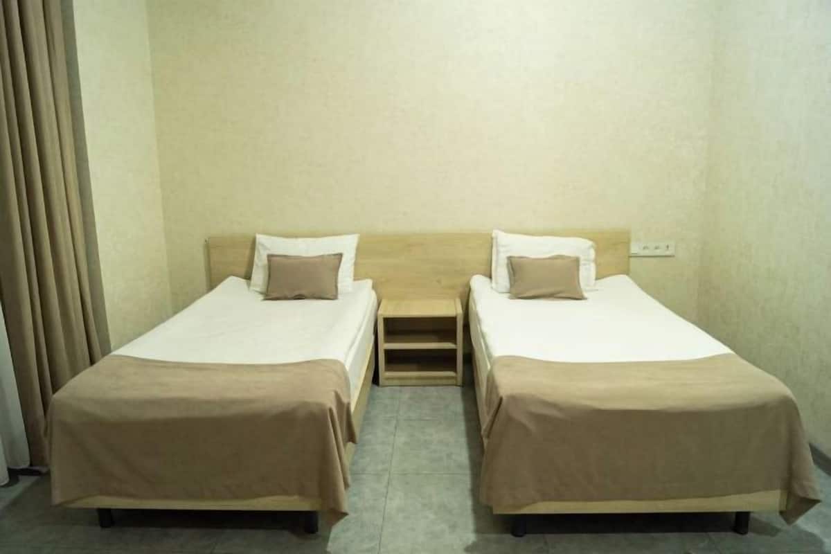 Premium bedding, desk, soundproofing, iron/ironing board