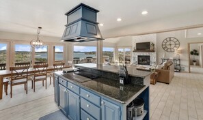 Fridge, microwave, oven, stovetop - Lake Home with Private Pool, Games, Views! 100 yds to Marina w boat launch! (Strawn)