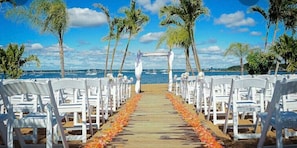 Outdoor banquet area