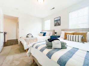 3 bedrooms, iron/ironing board, travel cot, WiFi