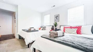 3 bedrooms, iron/ironing board, travel cot, WiFi